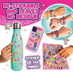 STICKI ROLLS restickable foil without residue for swapping stickers.