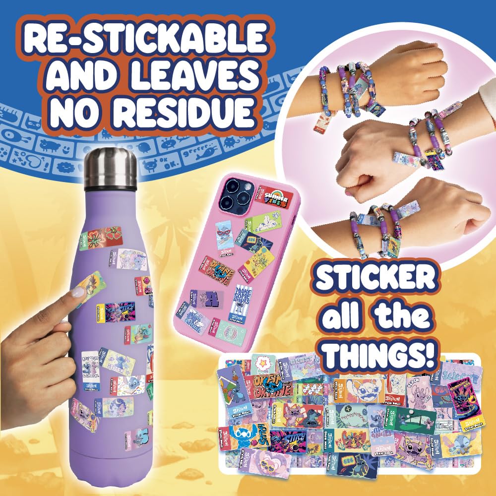STICKI ROLLS Stitch stickers for water bottles stay stylish.