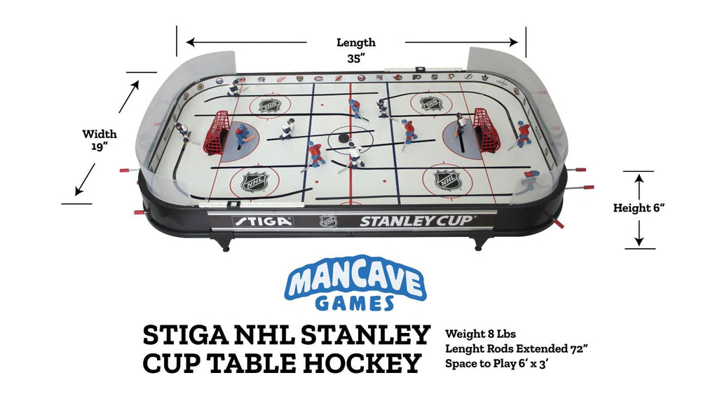 STIGA Stanley Cup 3T replica NHL rink with 3D players behind nets for realism