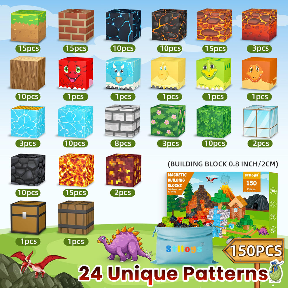 Stlloys blocks feature sealed edges and strong magnets for safe, durable play