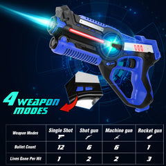 Stlloys Laser Tag range 150ft allows long distance play in yards or gyms