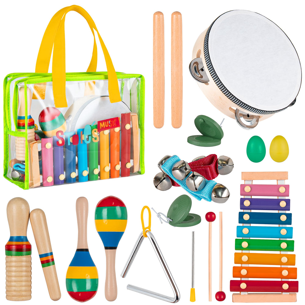 Stoie's Kids wooden xylophone with mallets promotes rhythm and coordination