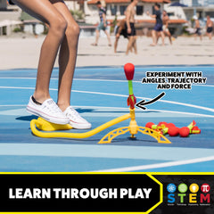 Stomp Rocket-compatible stands shown for versatile configurations.