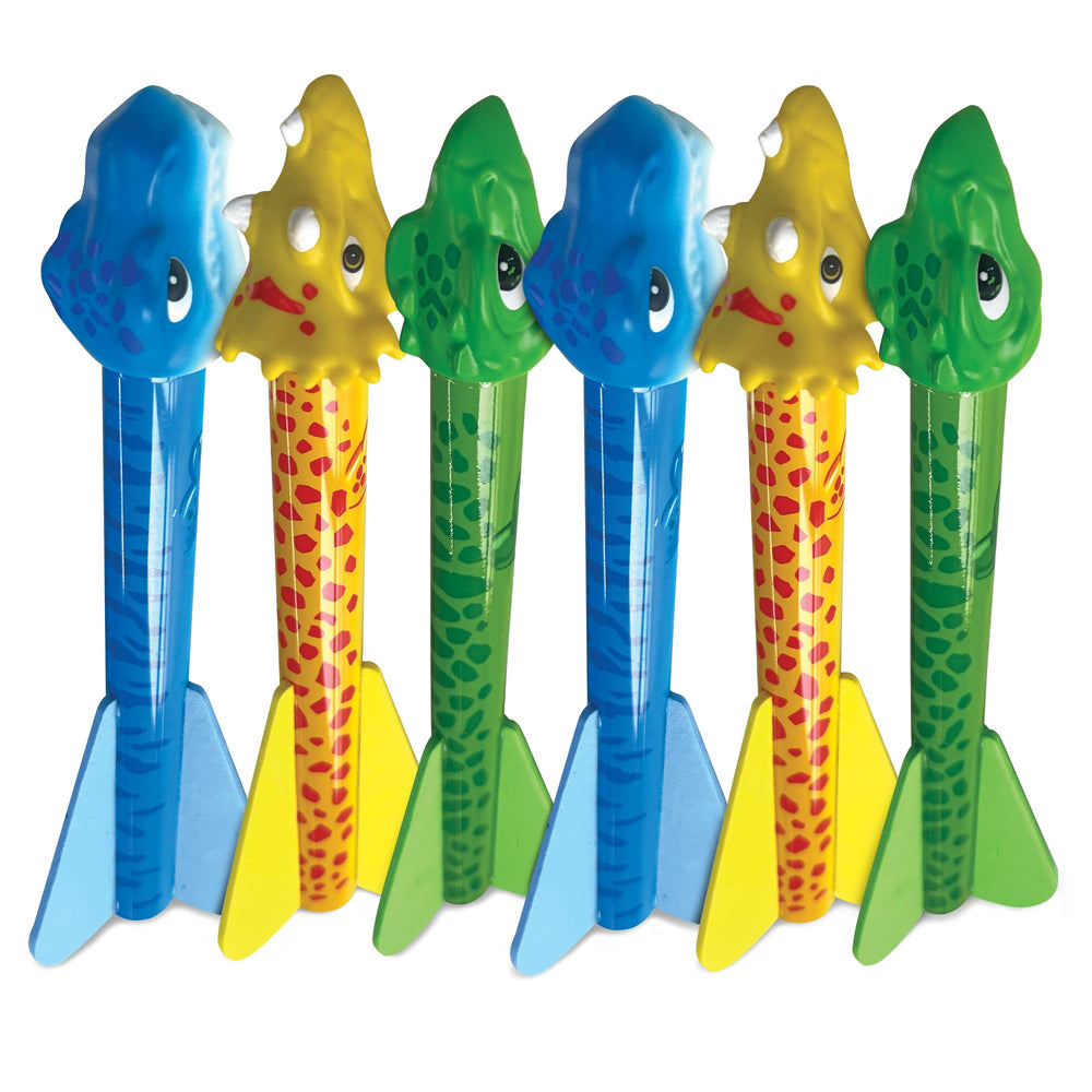 Stomp Rocket Dino-Soar rocket assembly shows easy setup for kids.