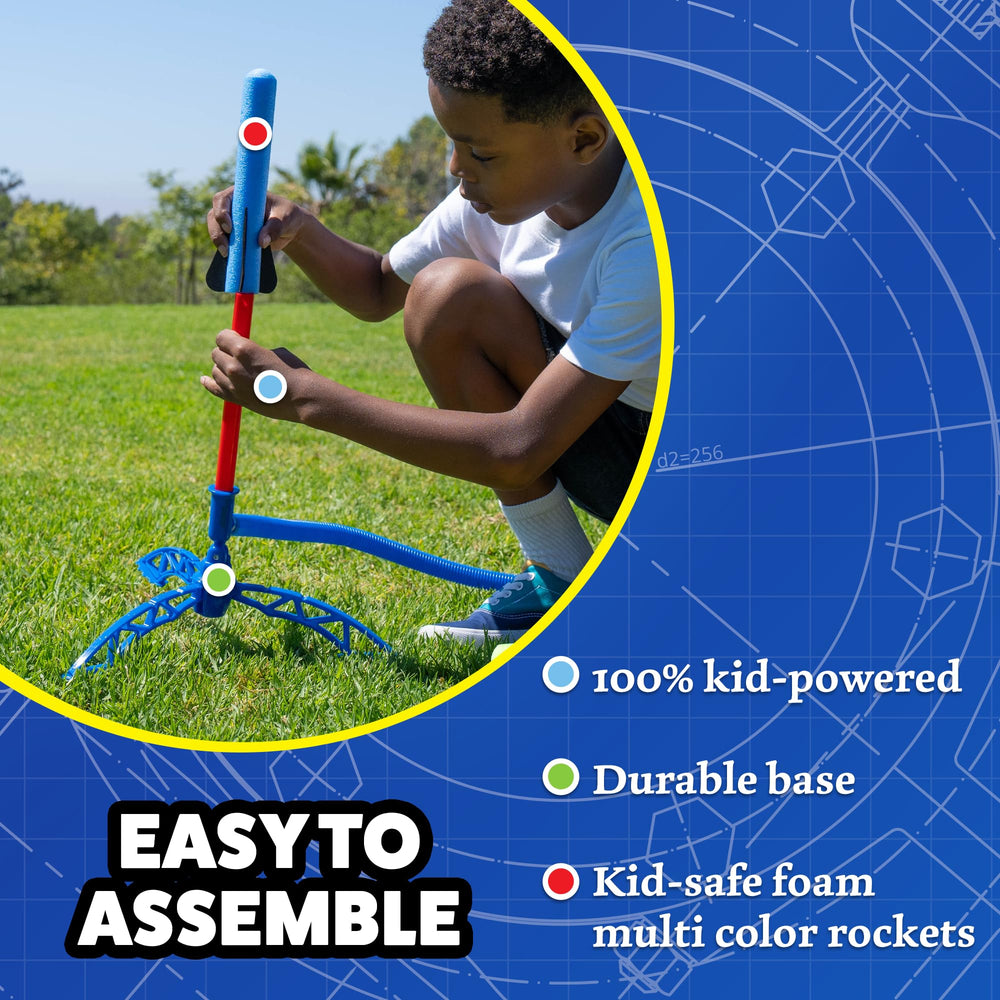 Stomp Rocket Jr durable base supports active stompers during games.