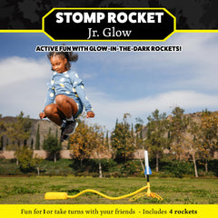 Stomp Rocket Jr Glow launch pad enables easy, dramatic rocket launches.