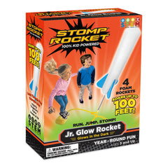 Stomp Rocket Jr Glow launch stand supports safe, active outdoor play.