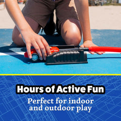 Stomp Rocket launchers ready for kid-powered action with no batteries needed.