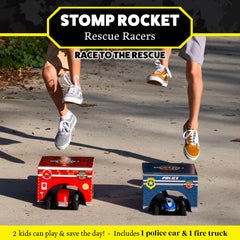 Stomp Rocket Rescue Racers launch pad demonstrates angle and force experimentation