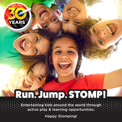 Stomp Rocket packaging display reveals six refill rockets included.