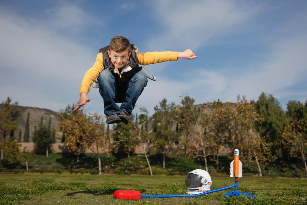 Stomp Rocket original foam toy launcher keeps kids entertained at home.
