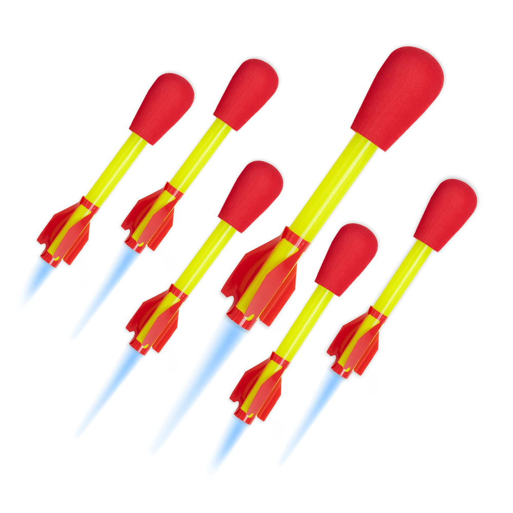 Stomp Rocket Ultra Refills: six rockets ready for backyard launches.