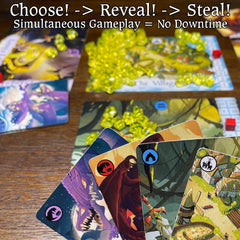Stone Age Entertainment Treasure hoard cards; lush rewards fuel strategic decisions.