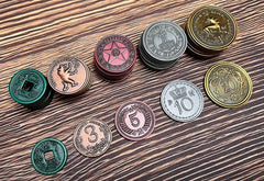 Stonemaier Expeditions coins add table presence and atmosphere.