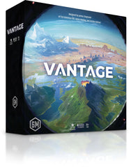 Stonemaier Games Vantage planet map shows vast locations to explore cooperatively.