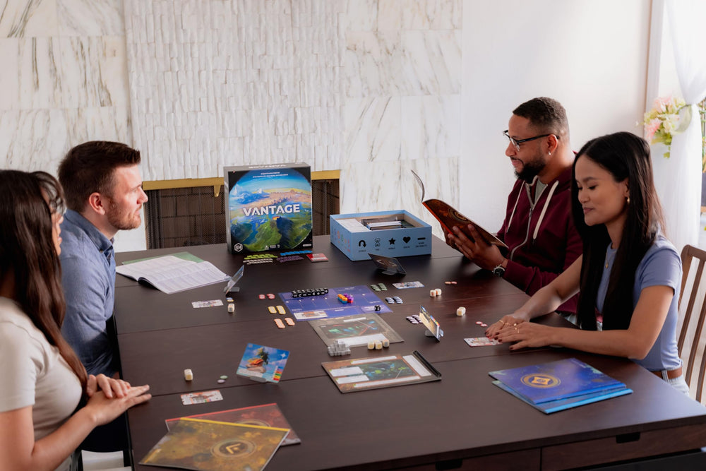 Stonemaier Games Vantage standalone mission offers a new story each game.
