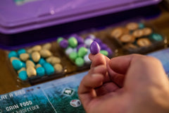 Stonemaier Wingspan European Expansion egg color detail adds nesting variety for scoring.