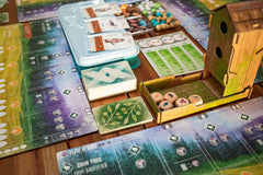 Stonemaier Wingspan goal cards tokens, varied challenges encouraging replay and collection goals.