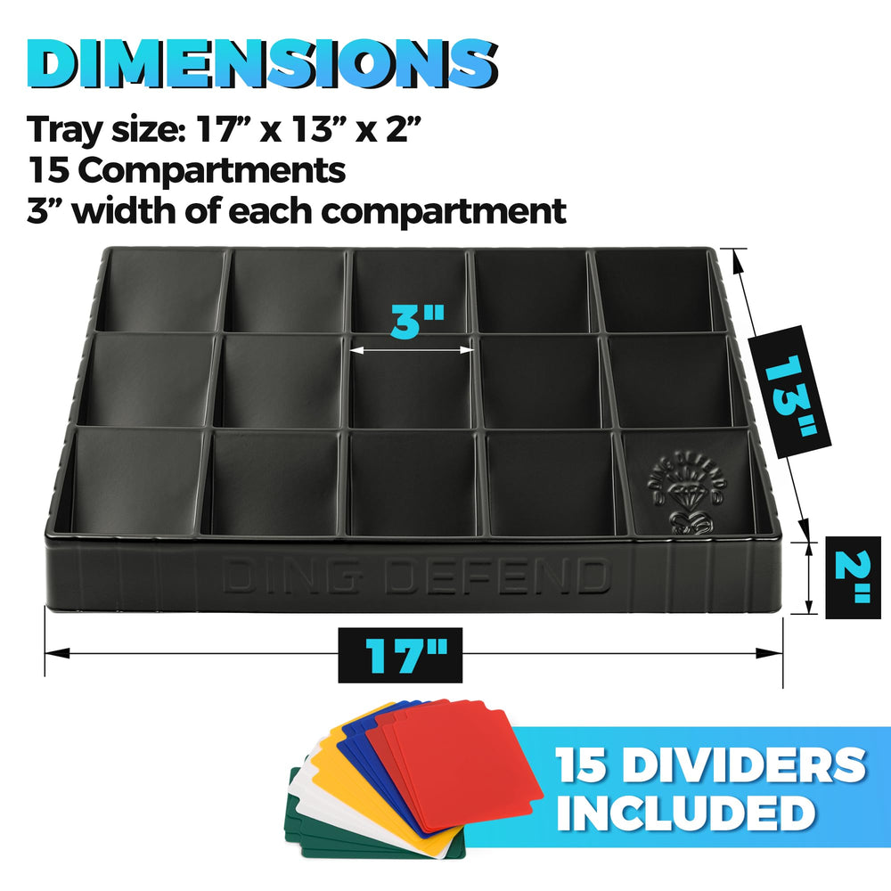 Storage Standard Card Sorting Tray open compartments for quick sorting access.