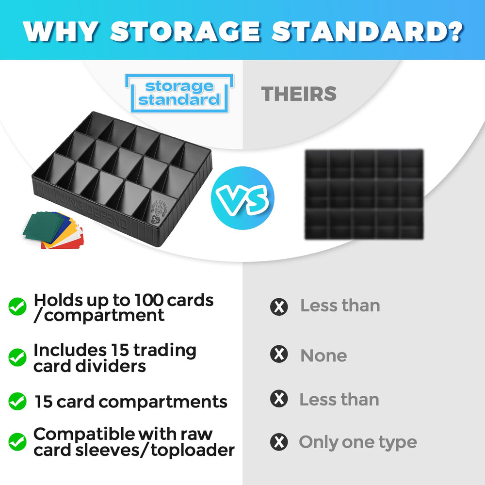Storage Standard Card Sorting Tray accommodates sleeved cards for protected storage.