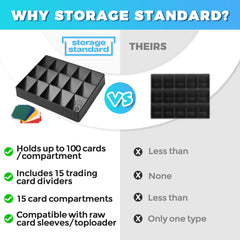 Storage Standard Card Sorting Tray accommodates sleeved cards for protected storage.