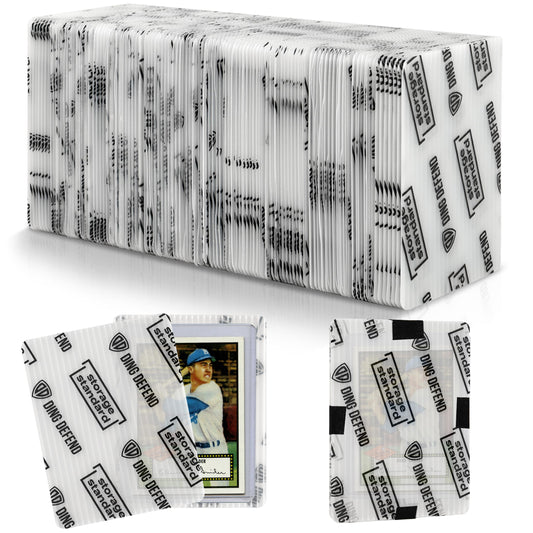 Storage Standard trading card protectors 110-pack with padded plastic shielding for safe shipping.