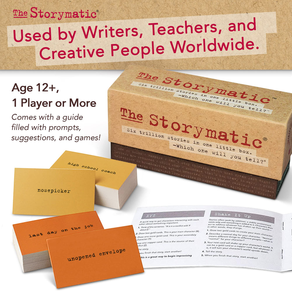 The Storymatic Classic prompt cards spark imagination for solo writing or group activities.