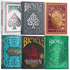 Straight Poker Supplies Bicycle Jacquard deck close-up on premium stock for smooth shuffling