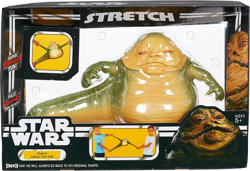 Stretch Armstrong Jabba the Hutt in throne room pose for tabletop play.