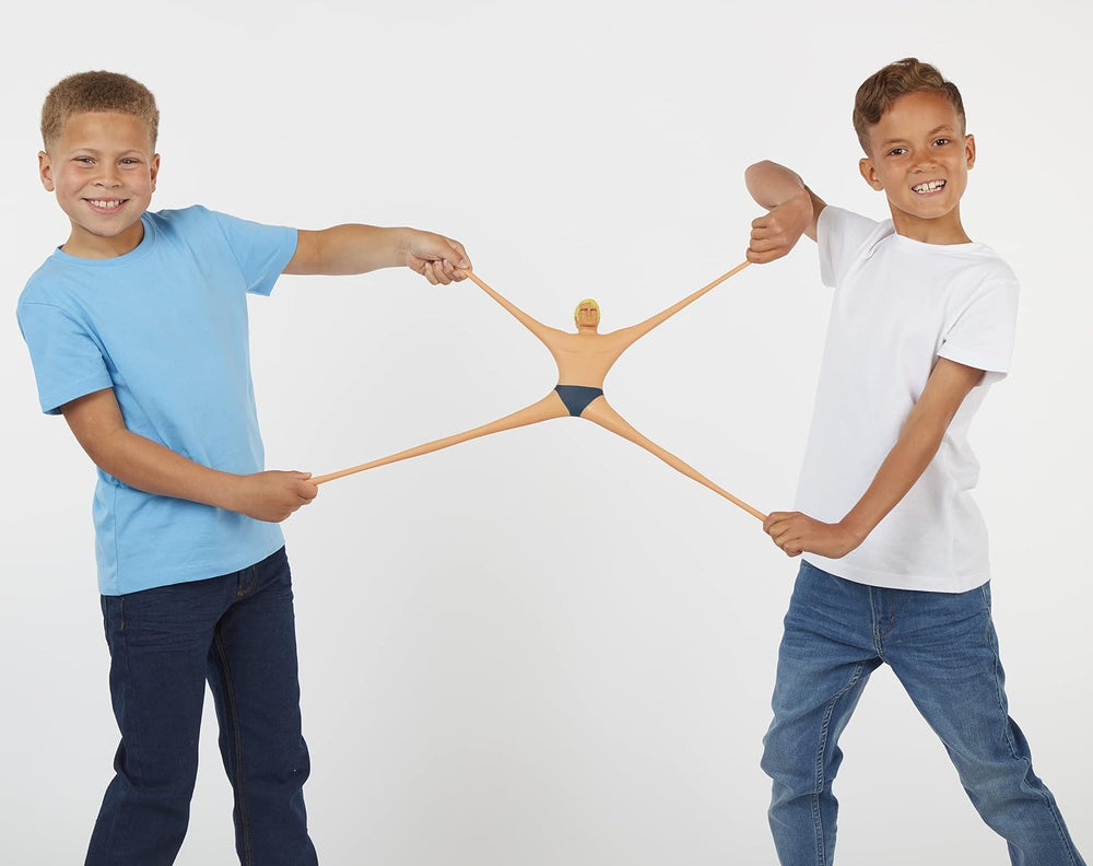 STRETCH ARMSTRONG original giant toy bouncing back to form after play.