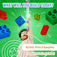 Strictly Briks green baseplate made from sturdy materials for daily use