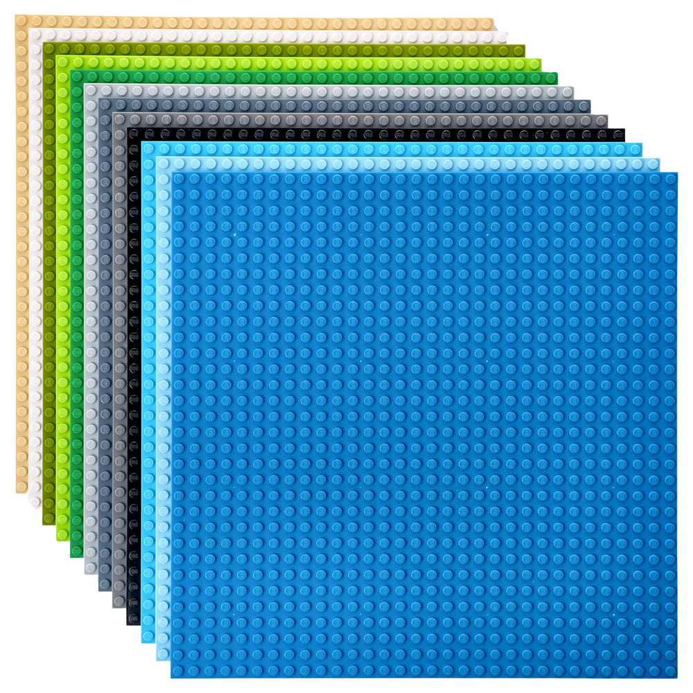 Strictly Briks stackable baseplates 10x10 pack for sturdy city-building indoors.