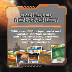 Stronghold Games Terraforming Mars project cards fanned out for card driven engine