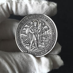 Strugglejewelry silver medallion presented as a thoughtful travel gift.