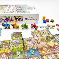 STUDIO H 2-5 players around the table during a medieval match.
