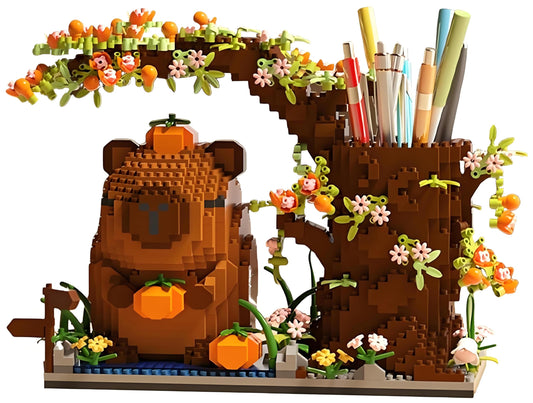 STUDYBOCKS Capybara building set front view for creative play and display