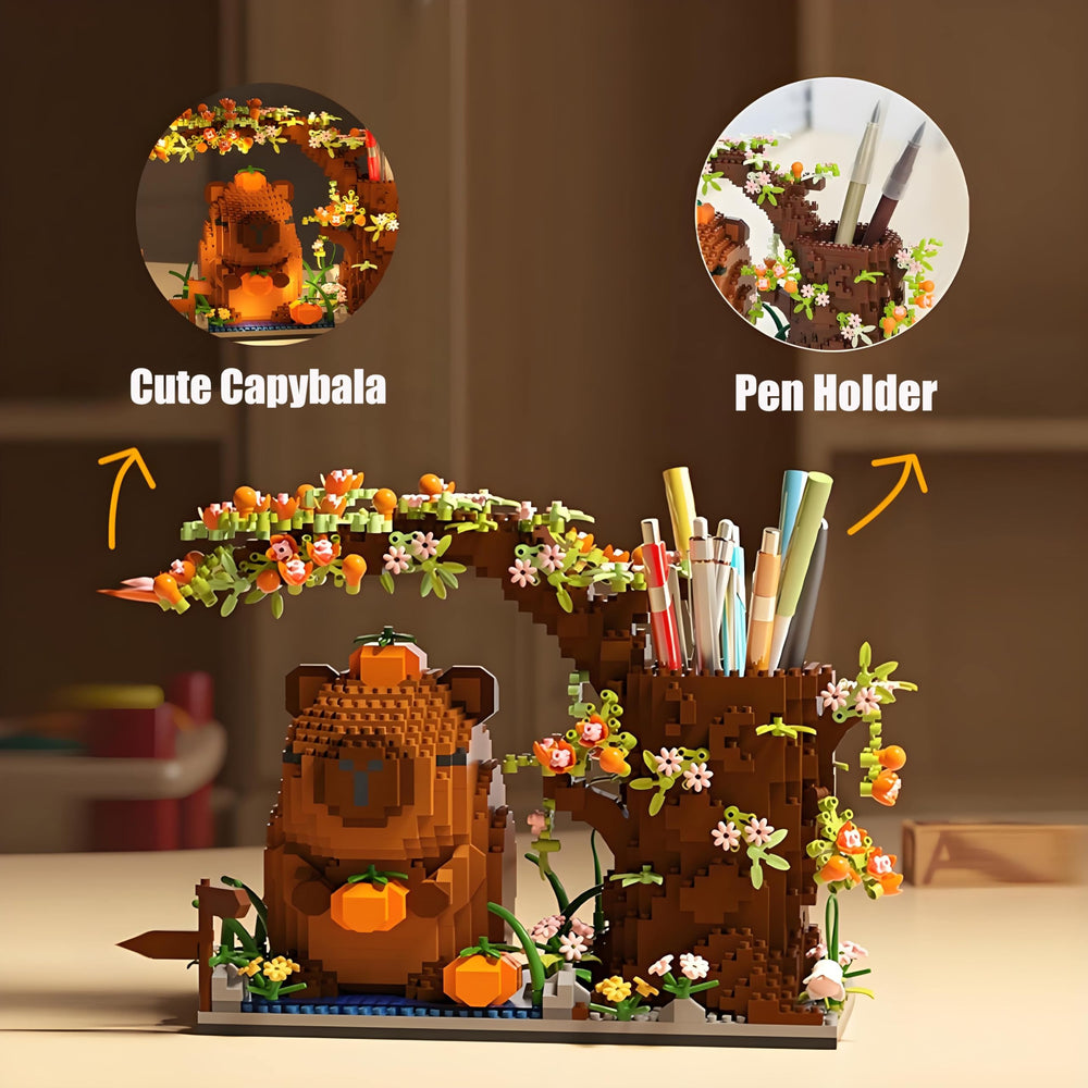Capybara pumpkin detail in vivid colors for storytelling and display