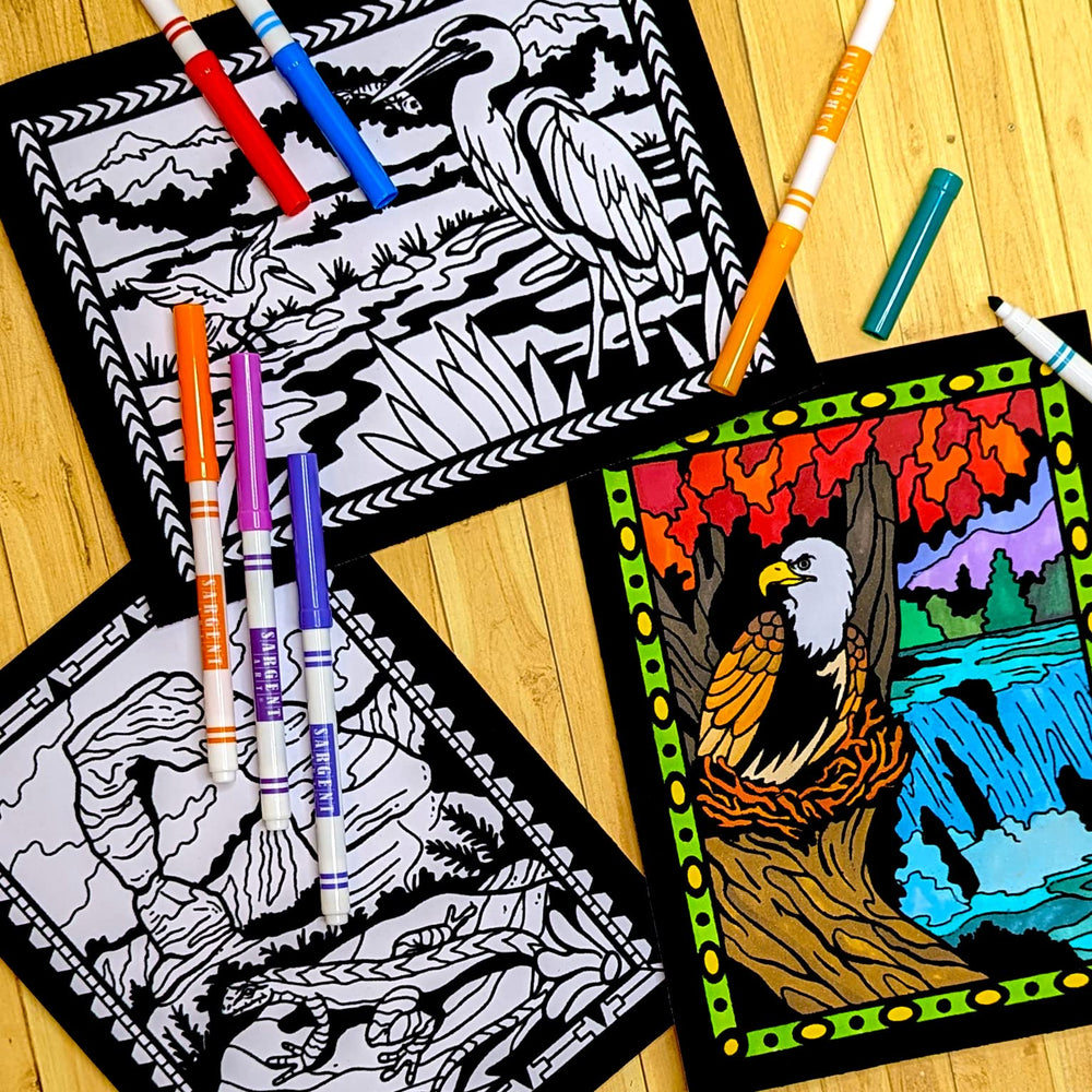 Stuff2Color 8x10 inch designs ideal for quick family projects.