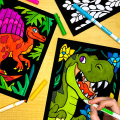 Stuff2Color dinosaurs brachiosaurus poster designed for relaxed art at home or travel
