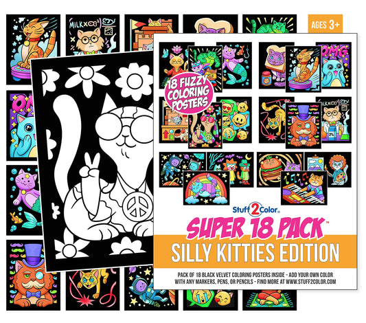 Stuff2Color Silly Kitties poster 01 for family coloring fun and imaginative play