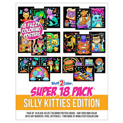 Stuff2Color Silly Kitties poster 05 no-duplicate designs to maximize variety