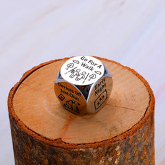 STUNFASSOO 11th anniversary steel gift dice symbolizes lasting strength