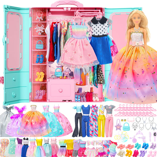 Style Shine doll closet compact storage for 11.5 inch dolls