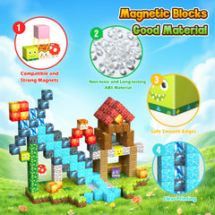 Styleeasy ABS plastic magnetic cubes highlight durable, safe material for young builders.