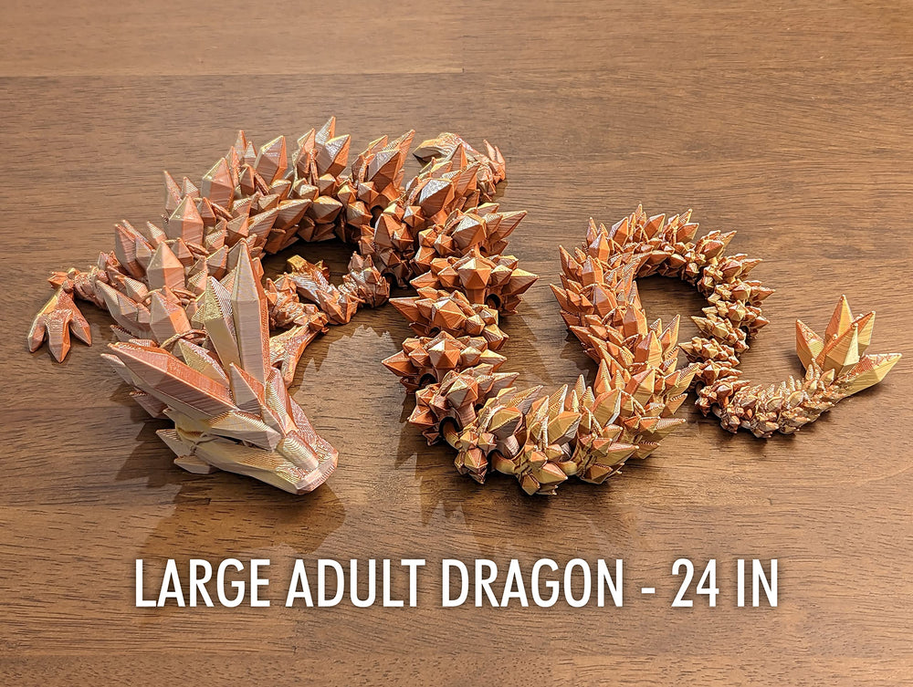 Subpoly crystal dragon large 24 dynamic pose for dramatic displays.