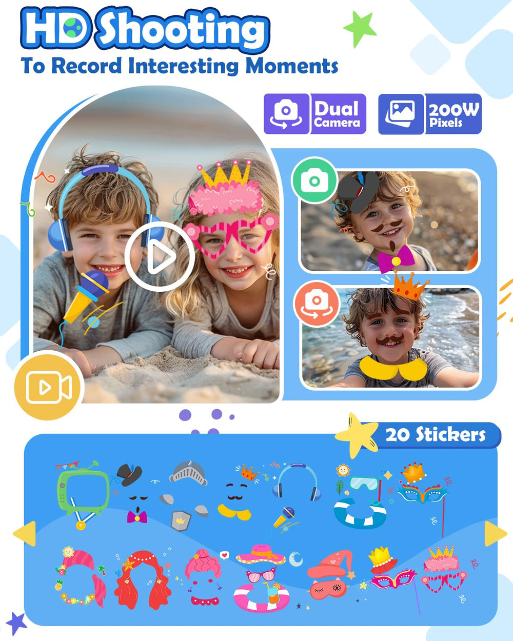 2.8 inch IPS screen delivers clear visuals during learning and games