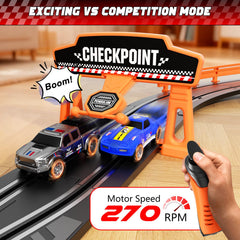 SUFICY dual-racing-tracks support head-to-head two-player play.