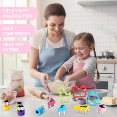 Suhctuptx vegetable cutters in assorted shapes for fun healthy prep