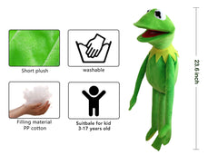 SUIYUEOUR Kermit frog puppet soft body invites cuddly storytelling and gentle manipulation