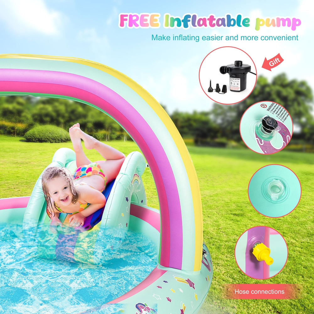 SULIFEEL Kiddie pool interior shows generous depth and capacity for multiple children.